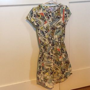 Lularoe Mae Dress Mickey and Minnie Comic